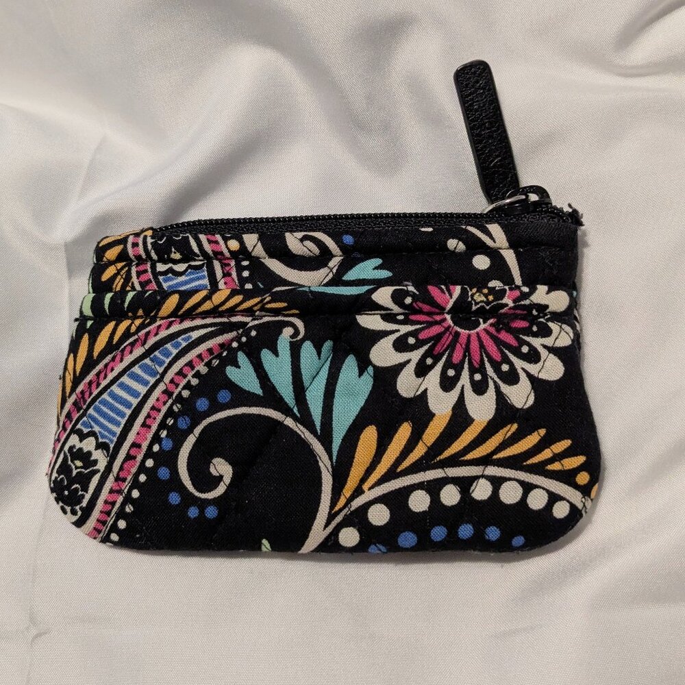 Vera Bradley Banana Swirl Zip Up Coin Case Wallet